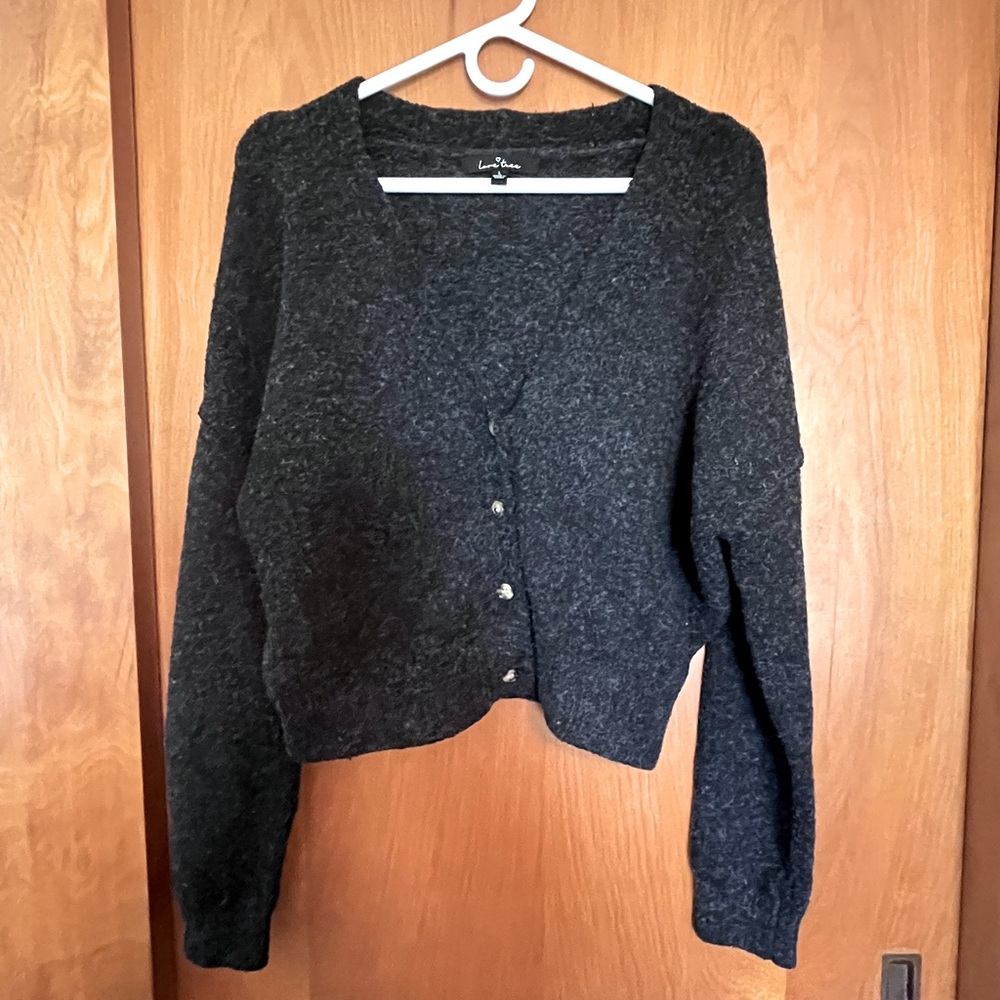Love Tree Women's Black Cardigan Sweater
